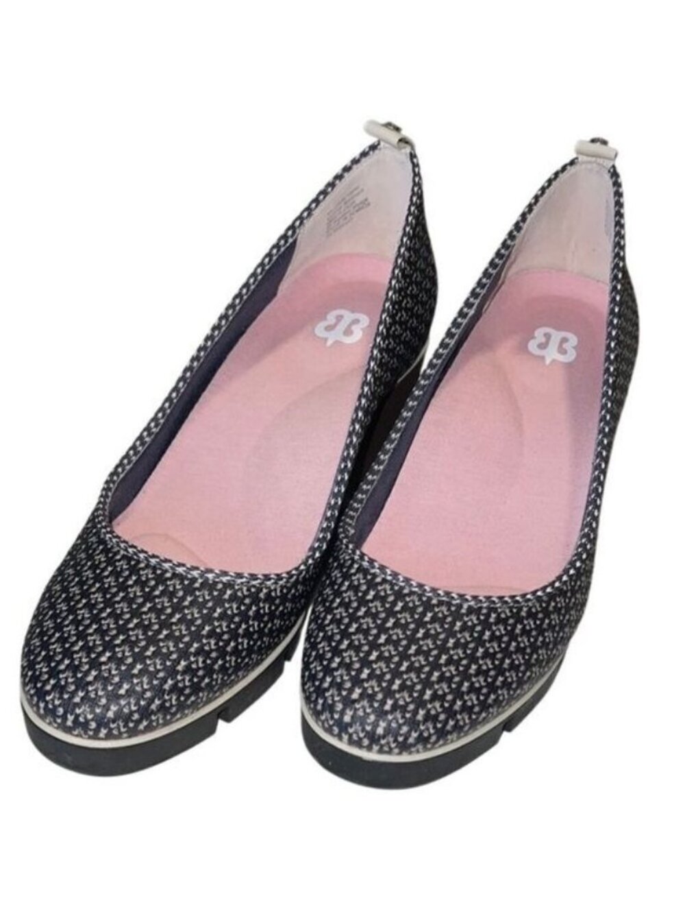 Betabrand Blue All Weather Almond Closed Toe Slip On Wedge Pump Size 7